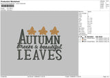 Autumn Embroidery File 6 sizes