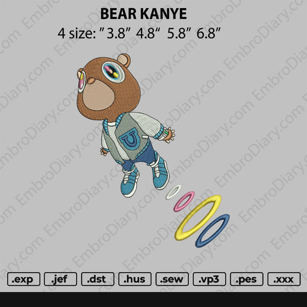 Bear Kanye Embroidery