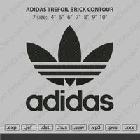 Adidas trefoil brick contour Embroidery