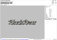 Black Bear Embroidery