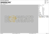 Blackcats Embroidery File 6 sizes