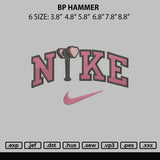 Bp Hammer Embroidery File 6 sizes