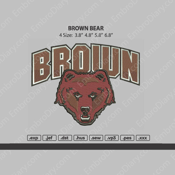 Brown Bear embroidery