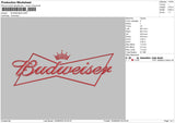 BUDWEISER TEXT Embroidery