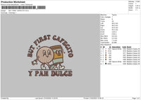First Cafe Embroidery File 6 sizes