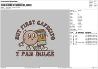 First Cafe Embroidery File 6 sizes