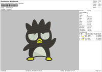Badtz Maru v2 Embroidery