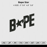 Bape star Embroidery