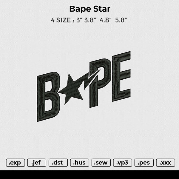 Bape star Embroidery