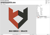Chris X Draco Embroidery File 6 sizes