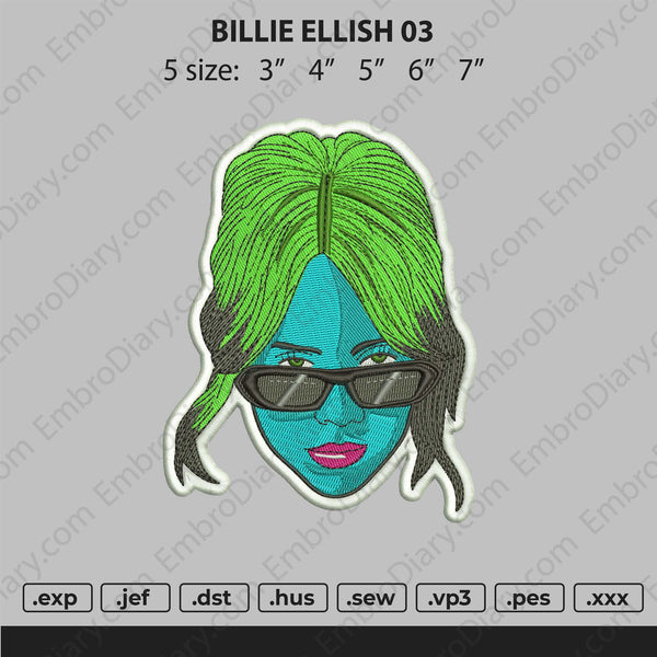 Billie Eilish 3 Embrodery