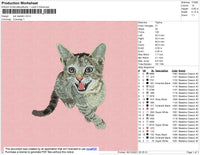 Cat Realistic Embroidery