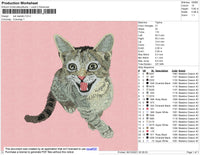 Cat Realistic Embroidery