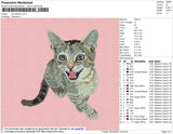 Cat Realistic Embroidery