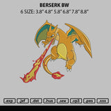 Charizard V2 Embroidery File 6 sizes