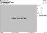 Check The Score Embroidery