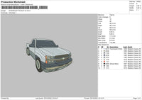 Chevrolet Pickup V2 Embroidery File 6 sizes