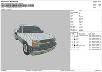 Chevrolet Pickup V2 Embroidery File 6 sizes