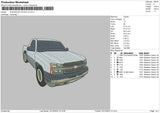 Chevrolet Pickup V2 Embroidery File 6 sizes