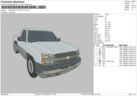 Chevrolet Pickup V2 Embroidery File 6 sizes