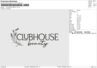 CLUBHOUSE BEAUTY Embroidery