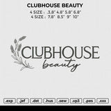 CLUBHOUSE BEAUTY Embroidery