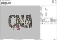 Cna Embroidery File 6 sizes