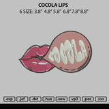 Cocola Lips Embroidery File 6 sizes