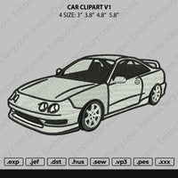 Car Clipart V1 Embroidery