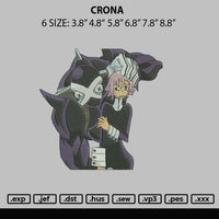 Crona Embroidery File 6 sizes