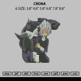 Crona Embroidery File 6 sizes