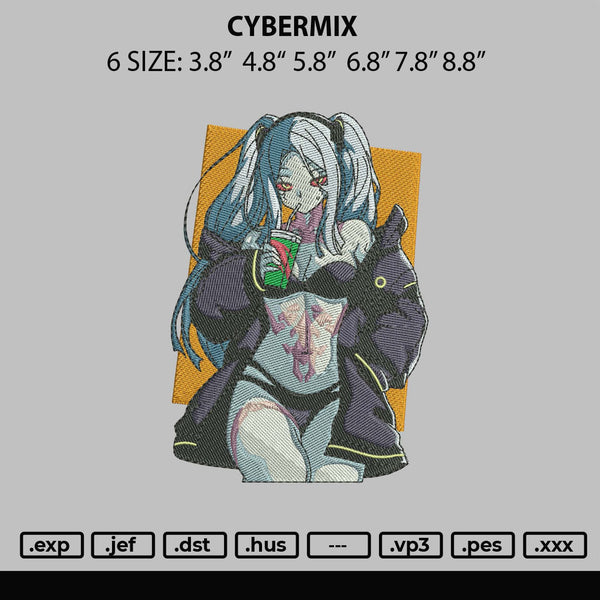 Cybermix Embroidery File 6 sizes