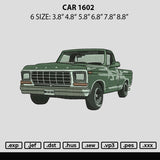 Car 1602 Embroidery File 6 sizes