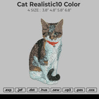 Cat Realistic 10 Color