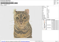 Cat Realistic v7 Embroidery