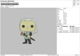 Daemon T Embroidery File 6 sizes