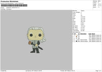 Daemon T Embroidery File 6 sizes