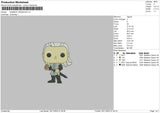 Daemon T Embroidery File 6 sizes
