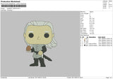 Daemon T Embroidery File 6 sizes