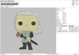 Daemon T Embroidery File 6 sizes