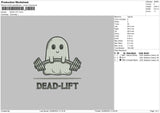 Dead Lift Embroidery File 6 sizes