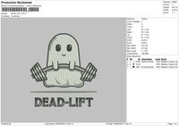 Dead Lift Embroidery File 6 sizes