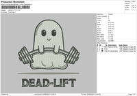 Dead Lift Embroidery File 6 sizes