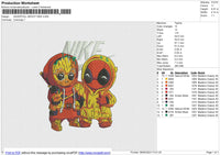 DEADPOOL GROOT NIKE Embroidery
