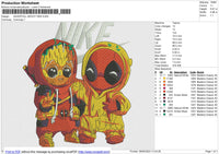 DEADPOOL GROOT NIKE Embroidery