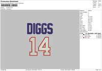 Diggs Embroidery File 6 sizes