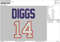 Diggs Embroidery File 6 sizes