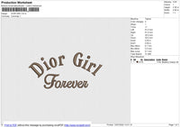 DIOR GIRL Embroidery