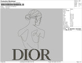 Dior Girl Outline Embroidery