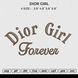 DIOR GIRL Embroidery